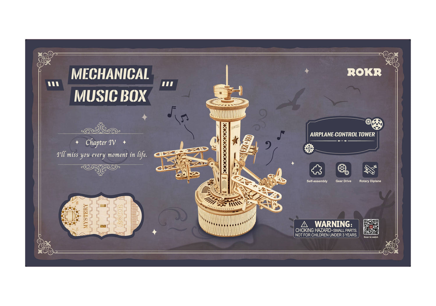 ROKR Airplane Control Tower Music Box Kit
