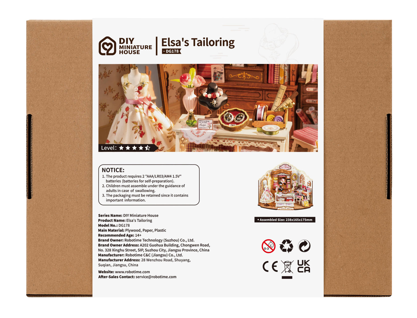 Rolife Elsa's Tailoring DIY Miniature House Kit