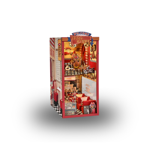 Fifijoy 1950s Diner — DIY Book Nook Kit with LED Light
