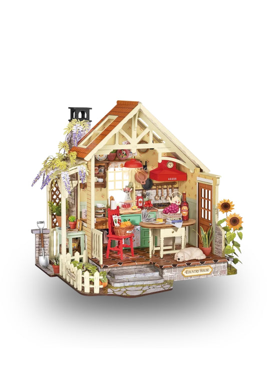 Rolife Sunlit Country Kitchen DIY Miniature House Kit