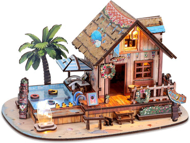 Hawaiian Vacation Beach House DIY Wooden Kit