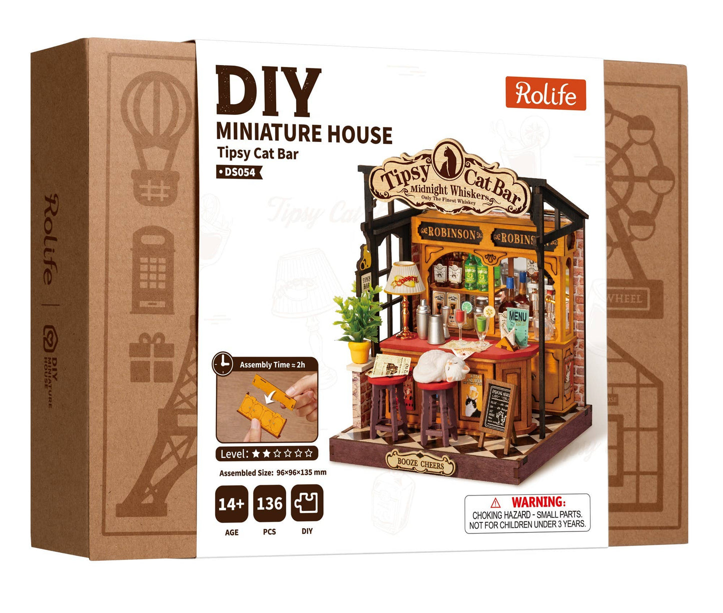 Rolife Tipsy Cat Bar DIY Miniature House Kit