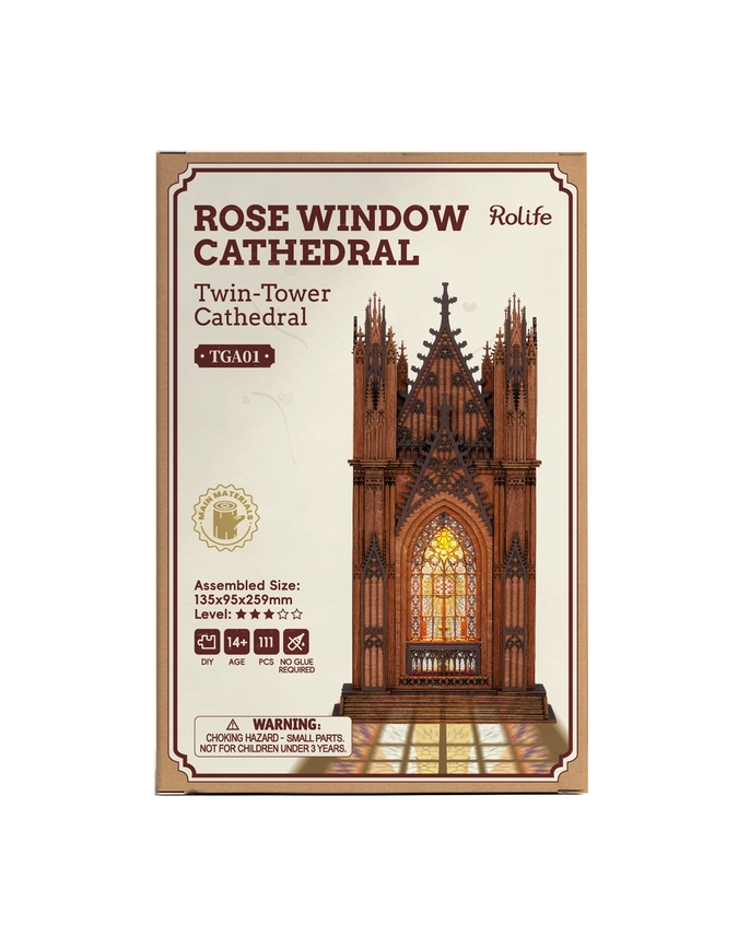 Rolife Twin-Tower Cathedral DIY Miniature House Kit