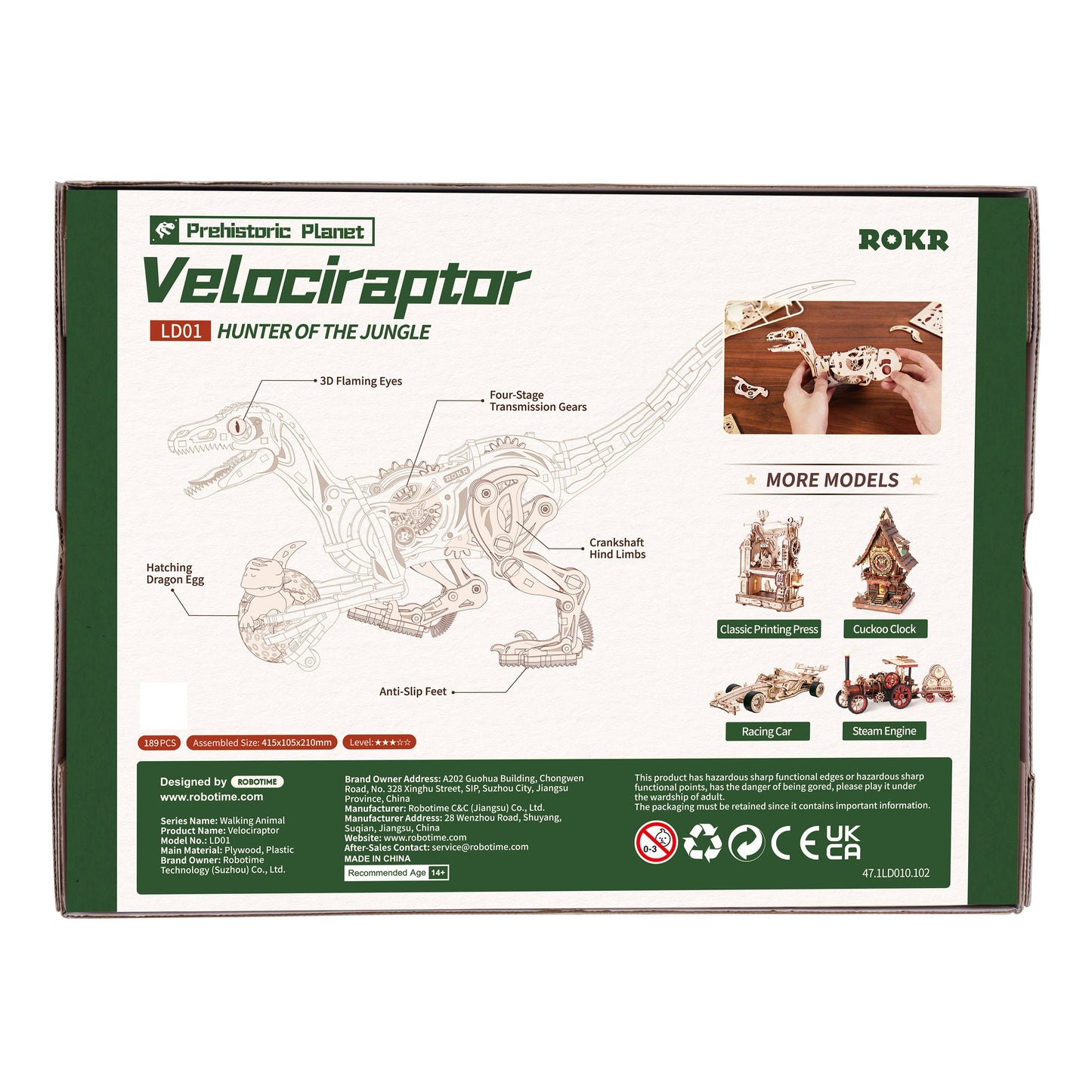 ROKR Velociraptor Mechanical Kit