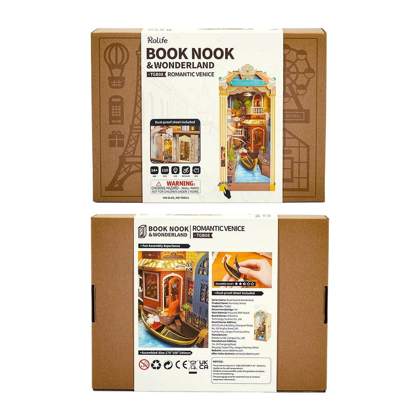 Rolife Romantic Venice | DIY Book Nook Shelf Insert