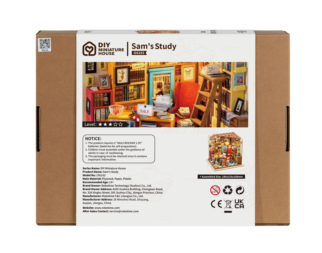 Rolife Sam's Study Room DIY Miniature House Kit