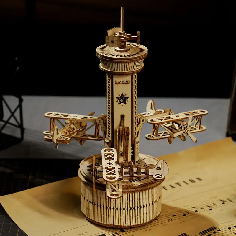ROKR Airplane Control Tower Music Box Kit
