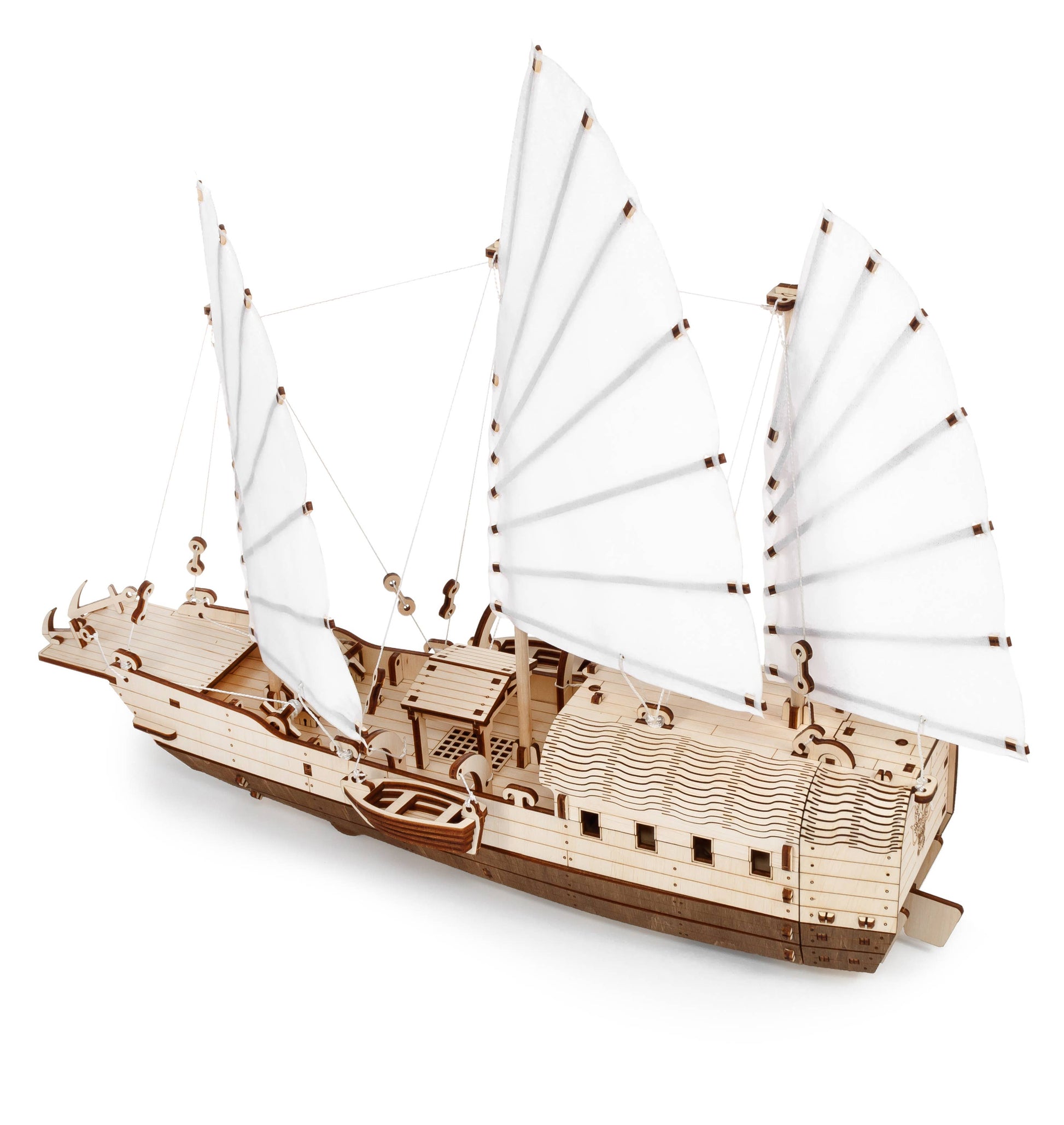 EWA Djong Mechanical Wooden Boat Model