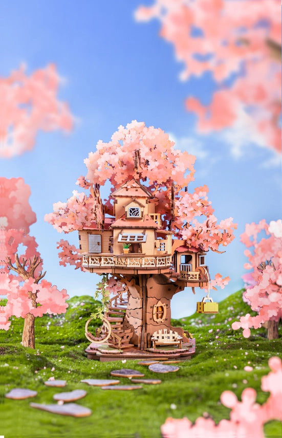 Rolife Sakura Tree House DIY Miniature Kit