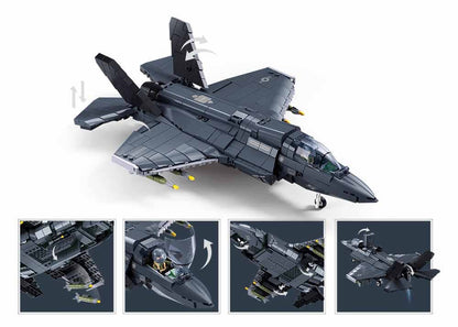 Sluban F-35 Fighter Jet Building Brick Set