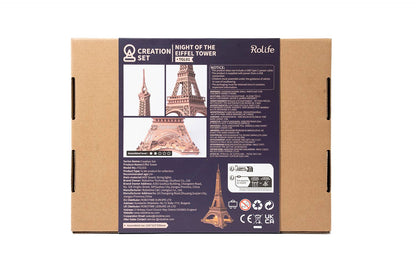 Rolife Night of the Eiffel Tower Wooden Model