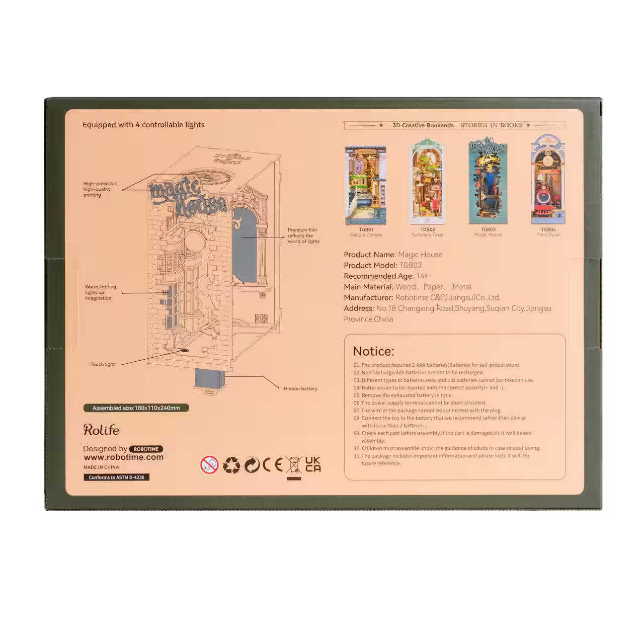 Rolife Magic House Book Nook Kit