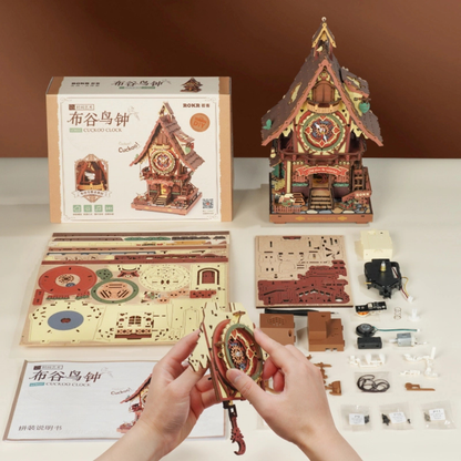 ROKR Cuckoo Clock | Functional Mechanical 3D Wooden Puzzle Kit