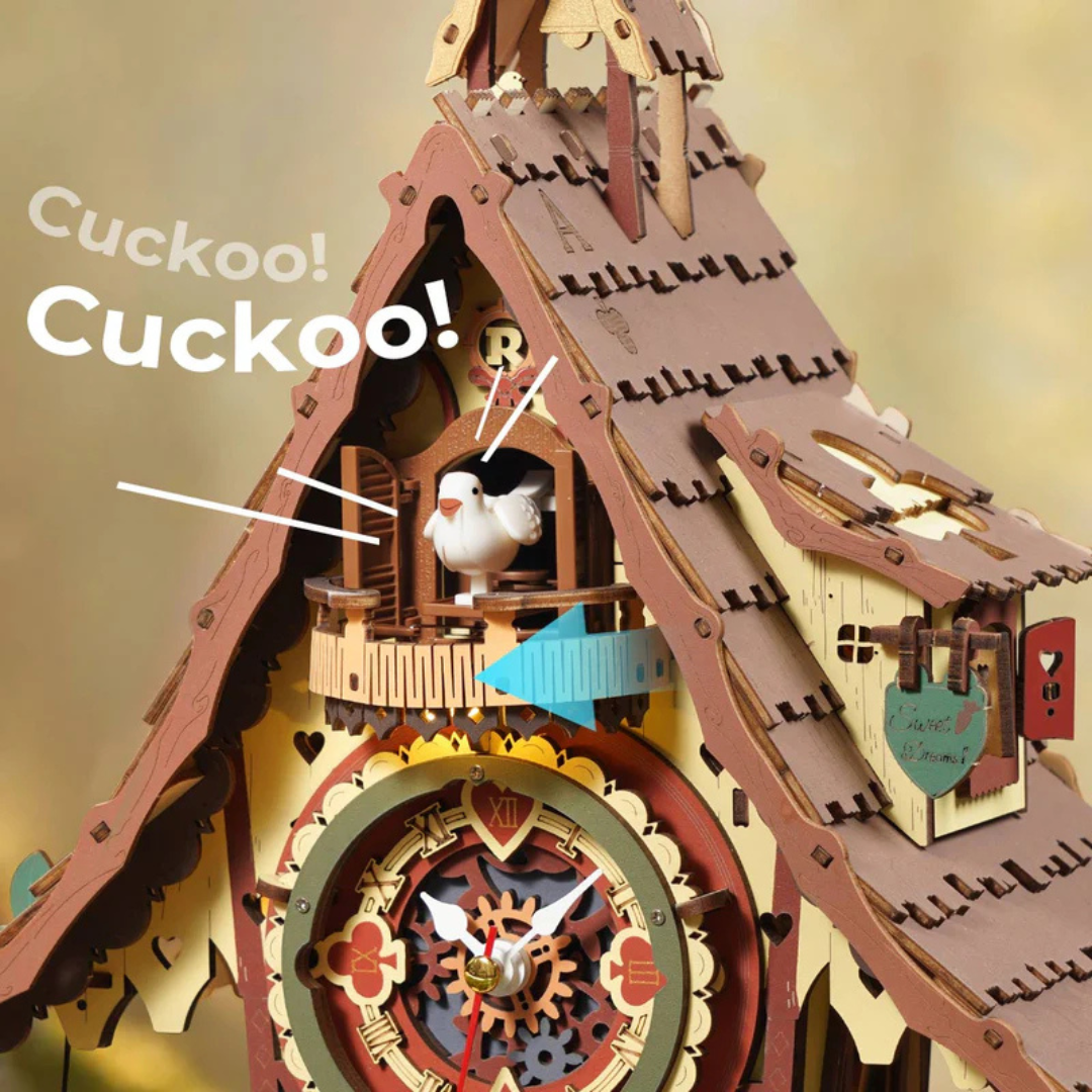 ROKR Cuckoo Clock | Functional Mechanical 3D Wooden Puzzle Kit