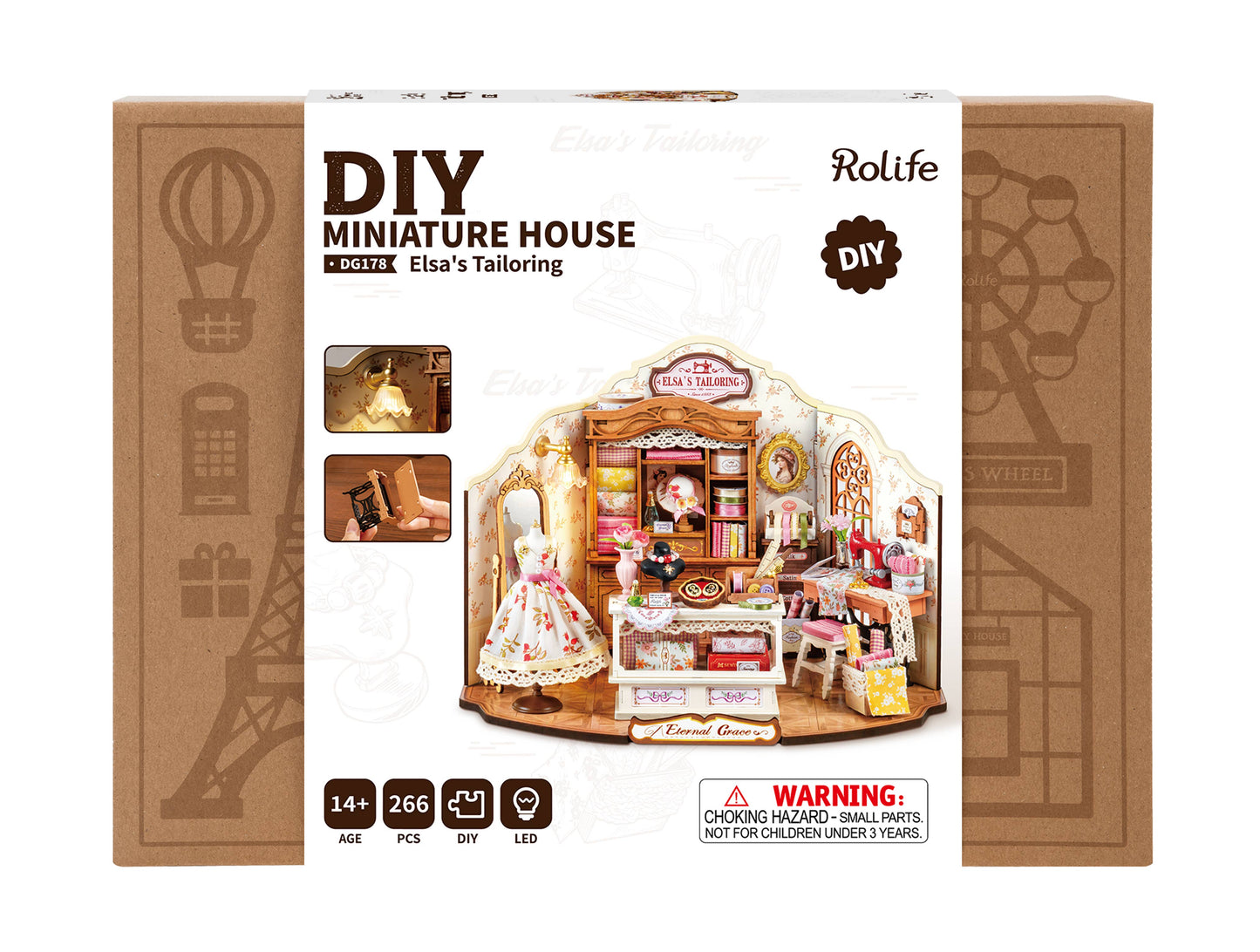 Rolife Elsa's Tailoring DIY Miniature House Kit