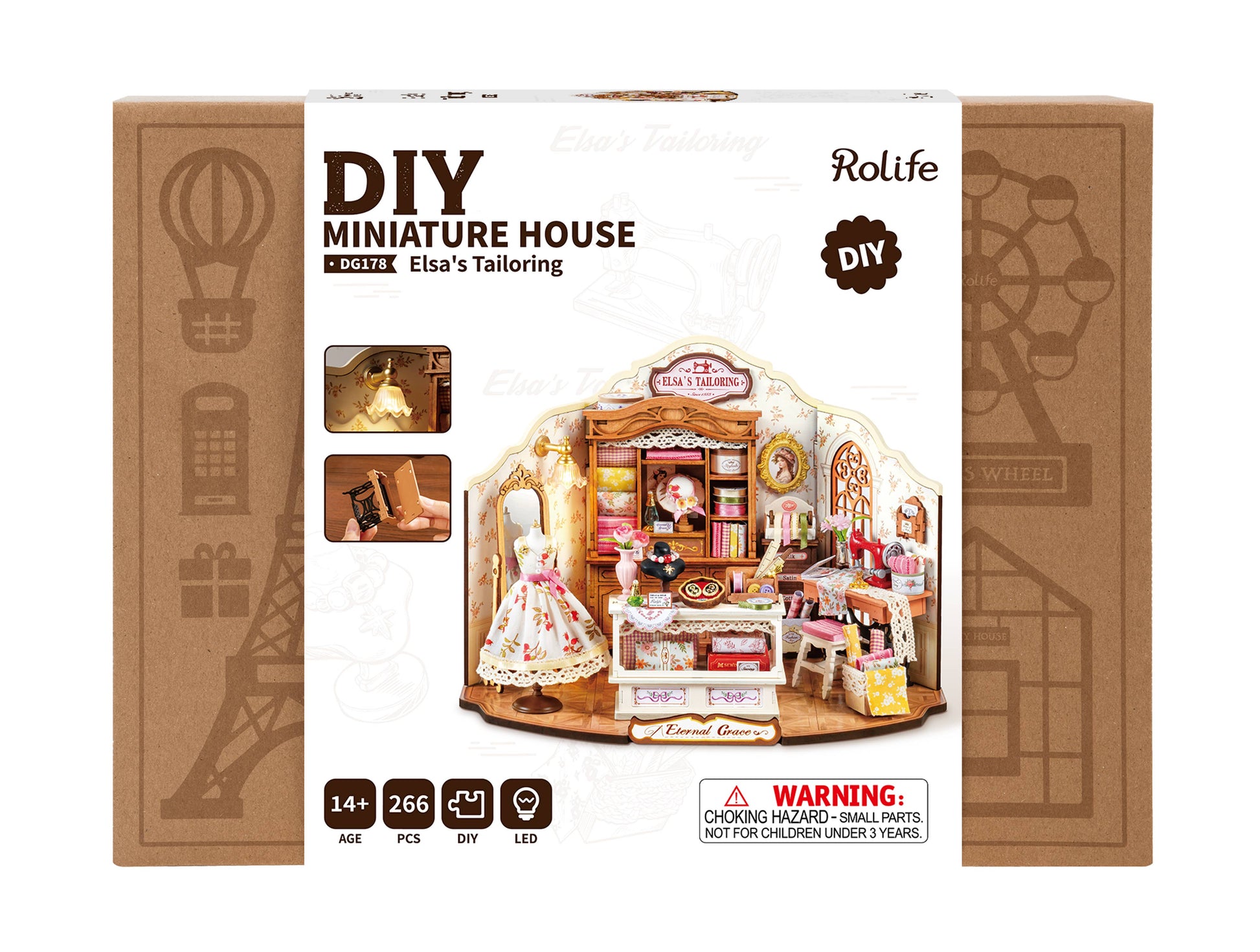 Rolife Elsa's Tailoring DIY Miniature House Kit