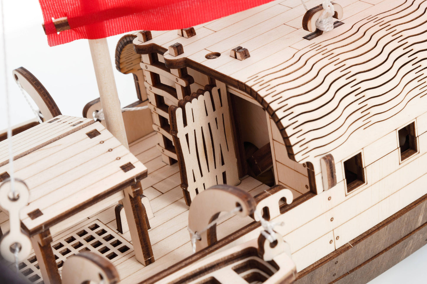 EWA Djong Mechanical Wooden Boat Model