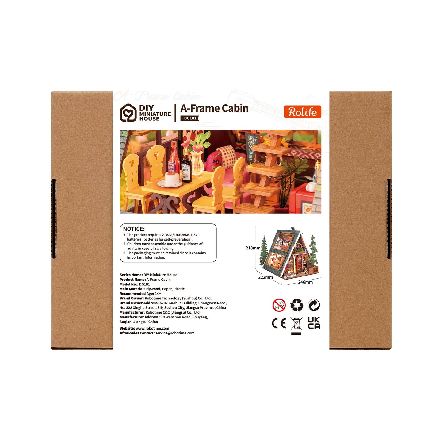 Rolife A-Frame Cabin DIY Miniature House Kit