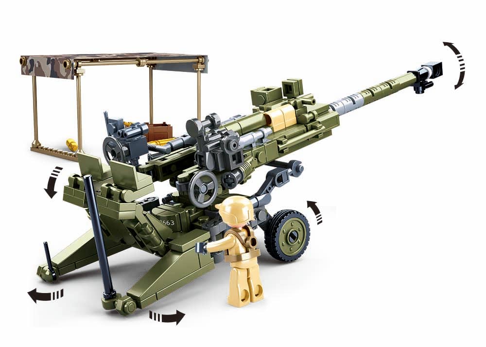 Sluban M777 Howitzer Artillery Building Brick Set