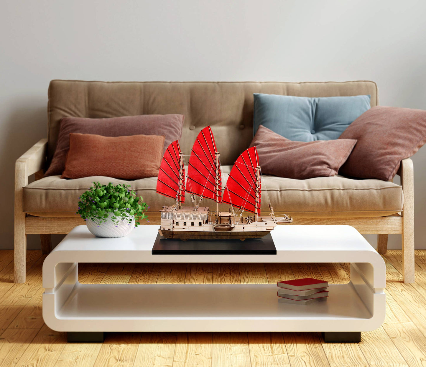 EWA Djong Mechanical Wooden Boat Model