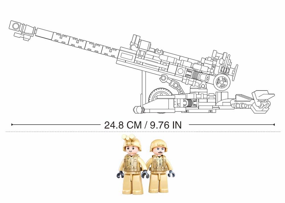 Sluban M777 Howitzer Artillery Building Brick Set