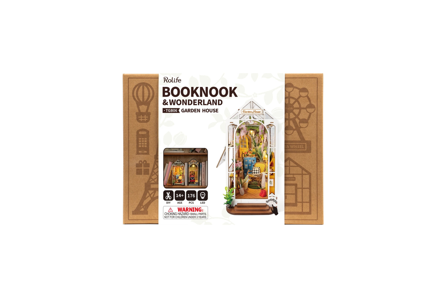 Rolife Garden House Book Nook Kit