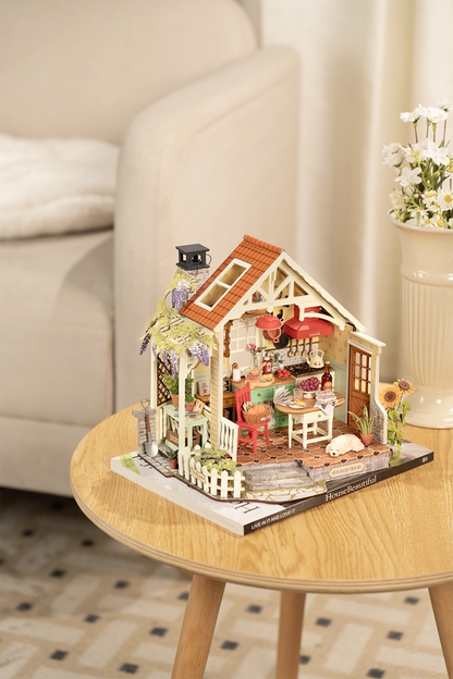 Rolife Sunlit Country Kitchen DIY Miniature House Kit