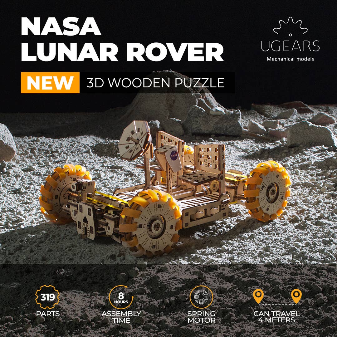 Ugears NASA Lunar Rover | 319-Piece 3D Wooden Puzzle