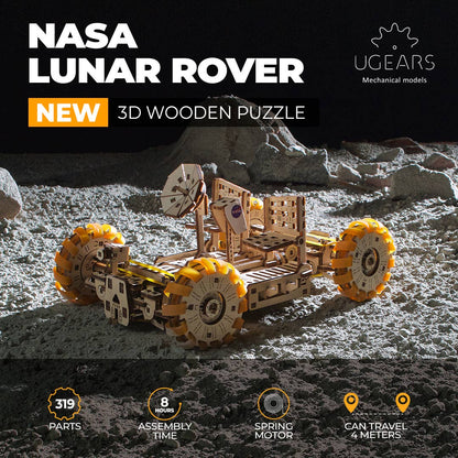 Ugears NASA Lunar Rover | 319-Piece 3D Wooden Puzzle