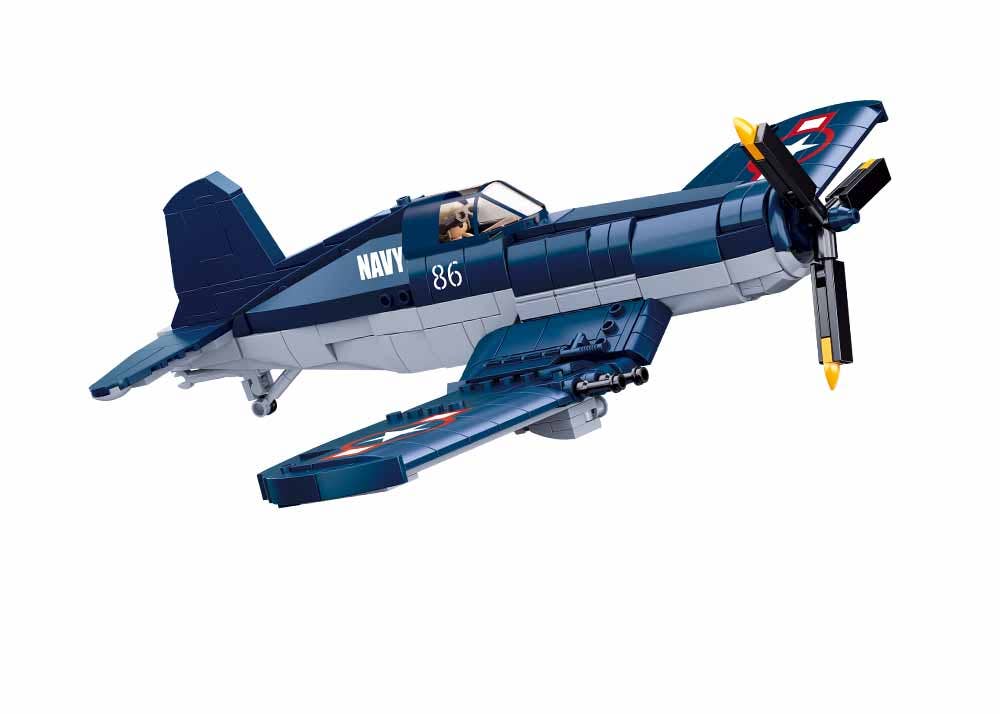 Sluban F4U Fighter Plane Building Brick Set