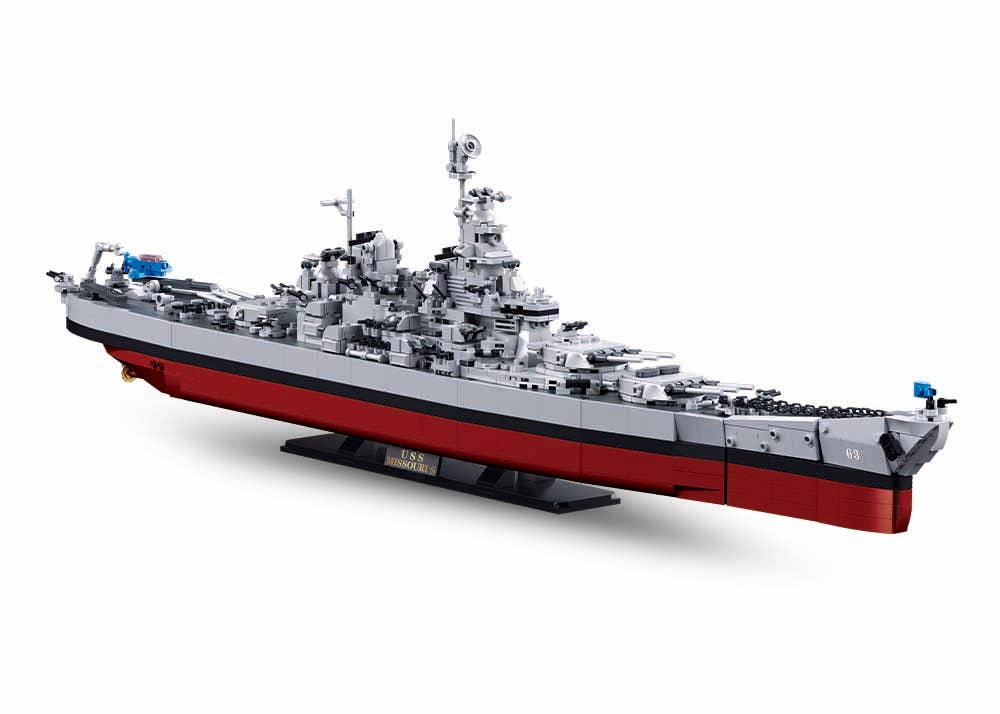 Sluban USS Missouri Battleship Building Brick Set