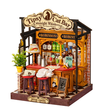 Rolife Tipsy Cat Bar DIY Miniature House Kit