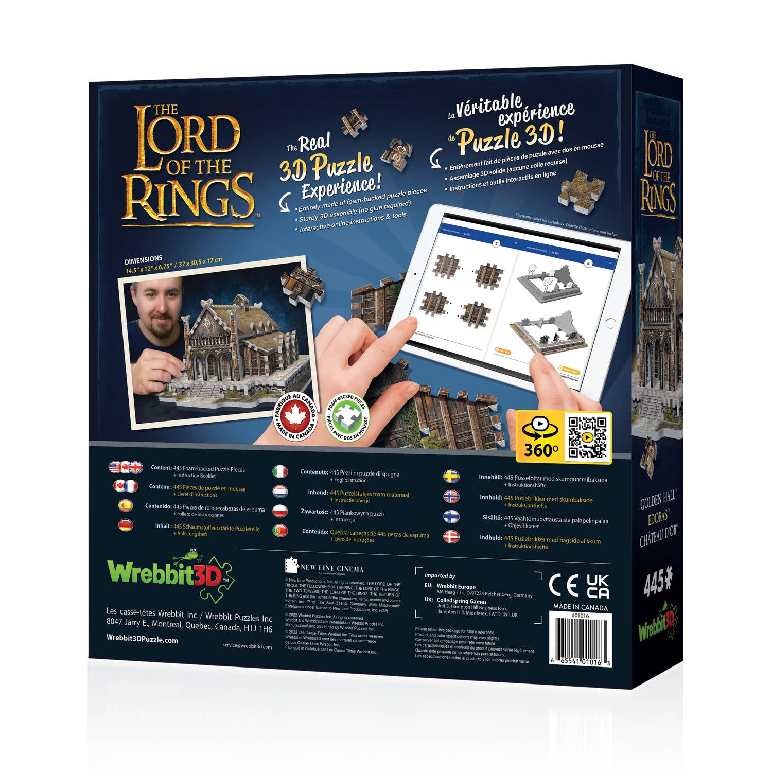 Wrebbit3D The Golden Hall (Edoras) 3D Puzzle