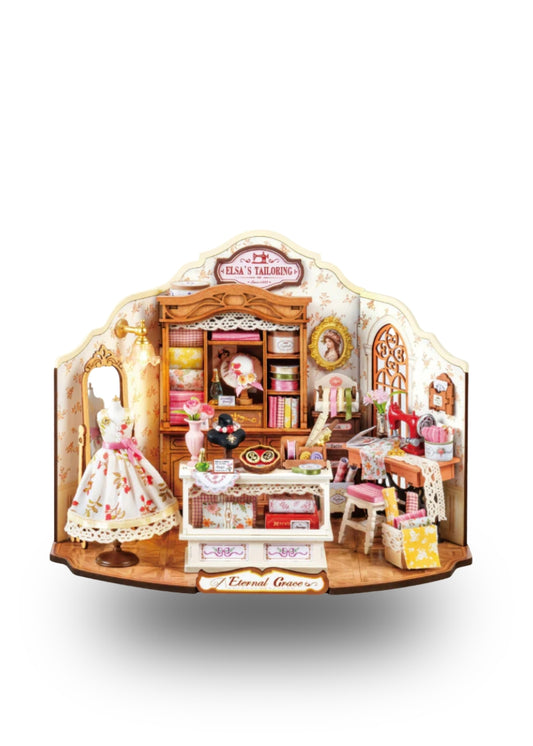 Rolife Elsa's Tailoring DIY Miniature House Kit