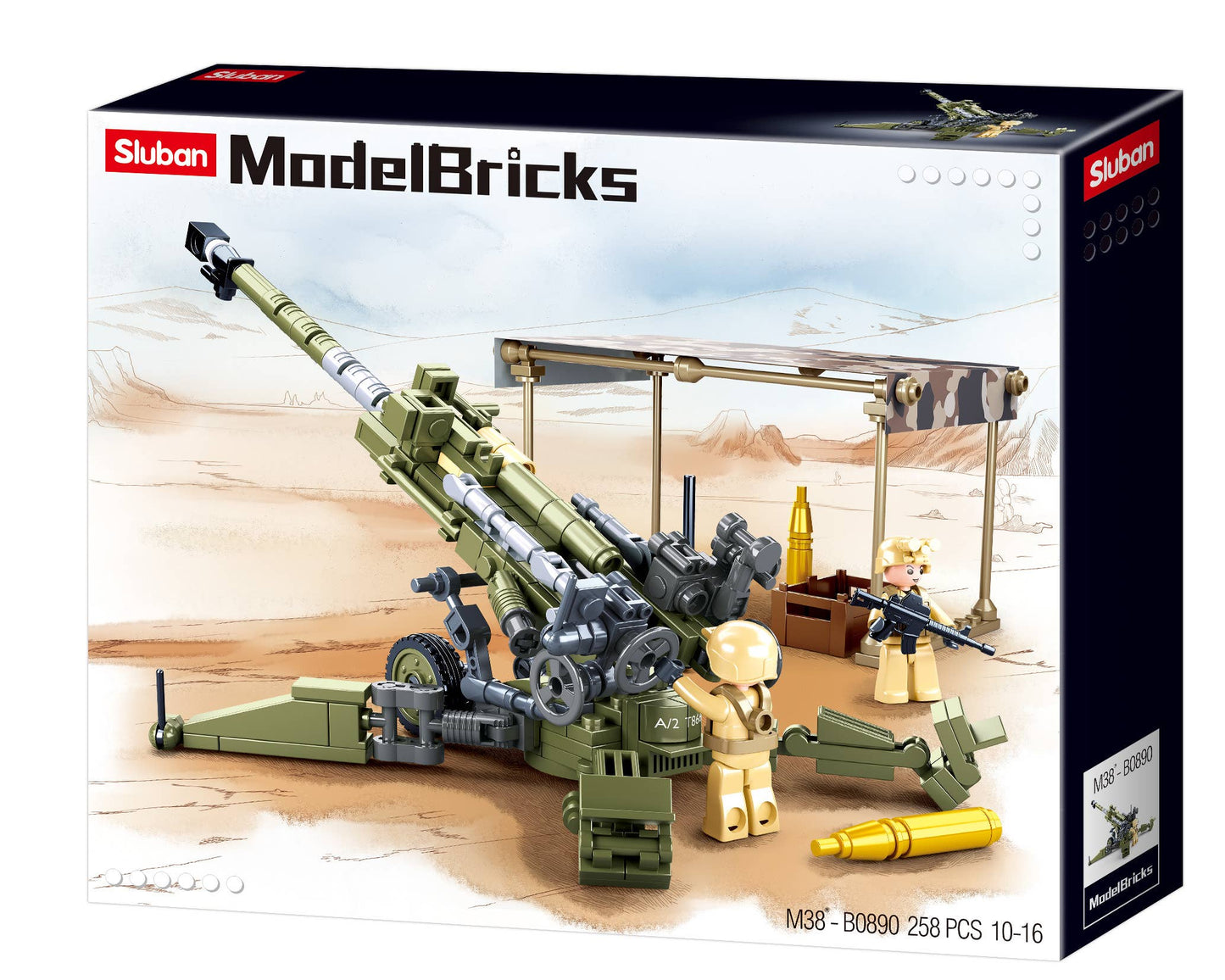 Sluban M777 Howitzer Artillery Building Brick Set