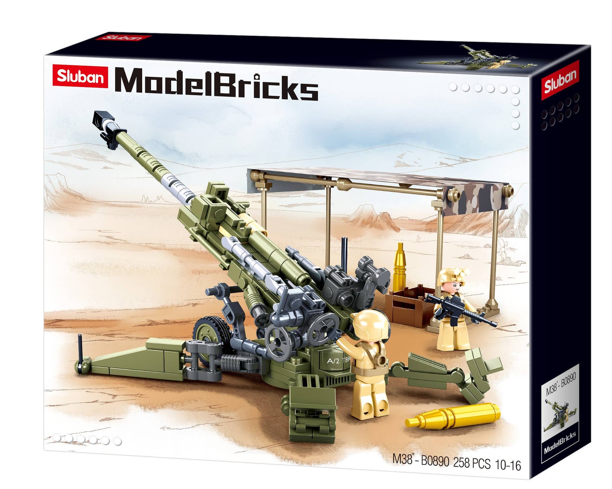Sluban M777 Howitzer Artillery Building Brick Set