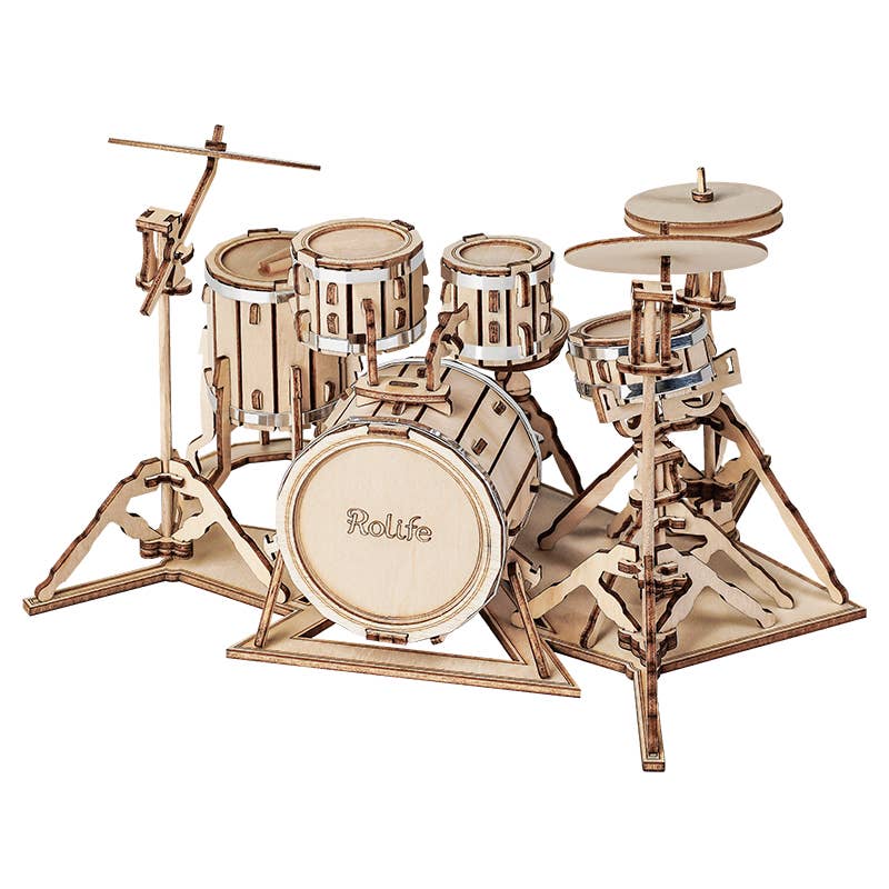 Rolife Drum Kit 3D Wooden Puzzle