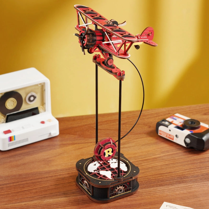 ROKR Gravity Swing Biplane 3D Wooden Puzzle