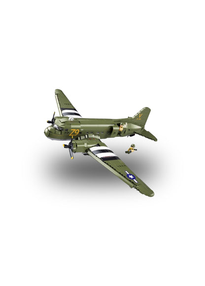 Sluban C-47 WWII Troop Carrier Building Brick Set
