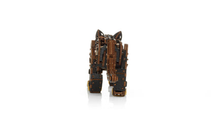 EWA Black Kitten Mechanical Wooden Kit with Spring Motor