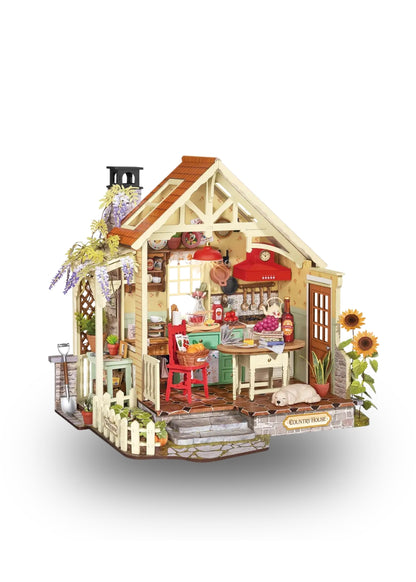 Rolife Sunlit Country Kitchen DIY Miniature House Kit