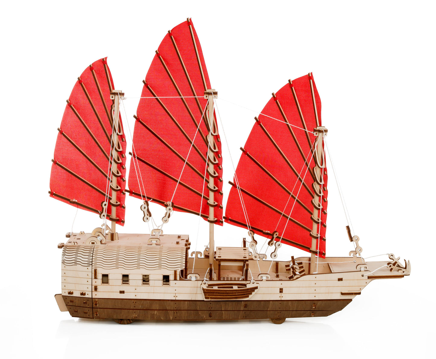 EWA Djong Mechanical Wooden Boat Model