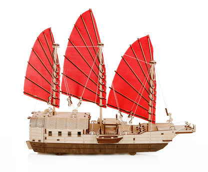 EWA Djong Mechanical Wooden Boat Model