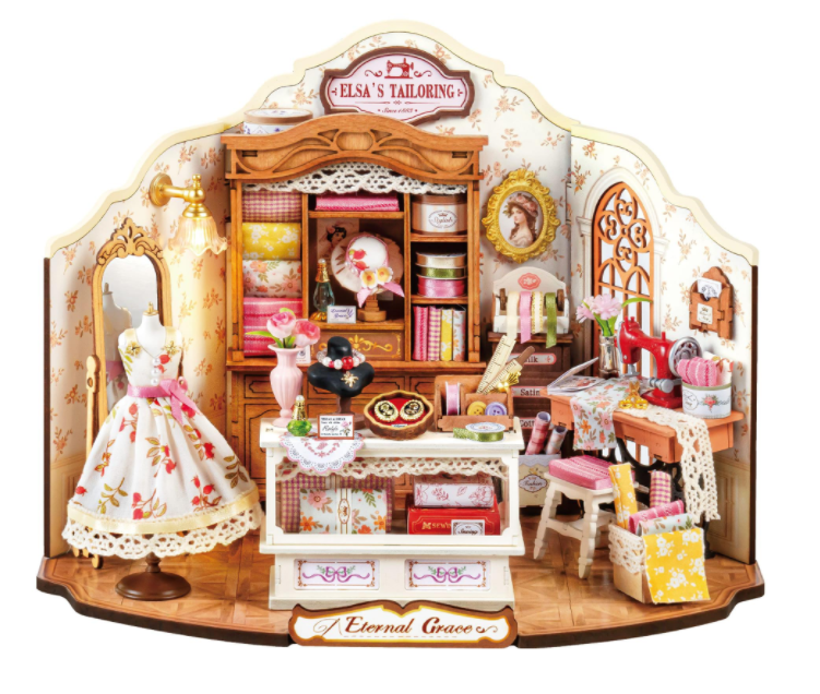 Rolife Elsa's Tailoring DIY Miniature House Kit
