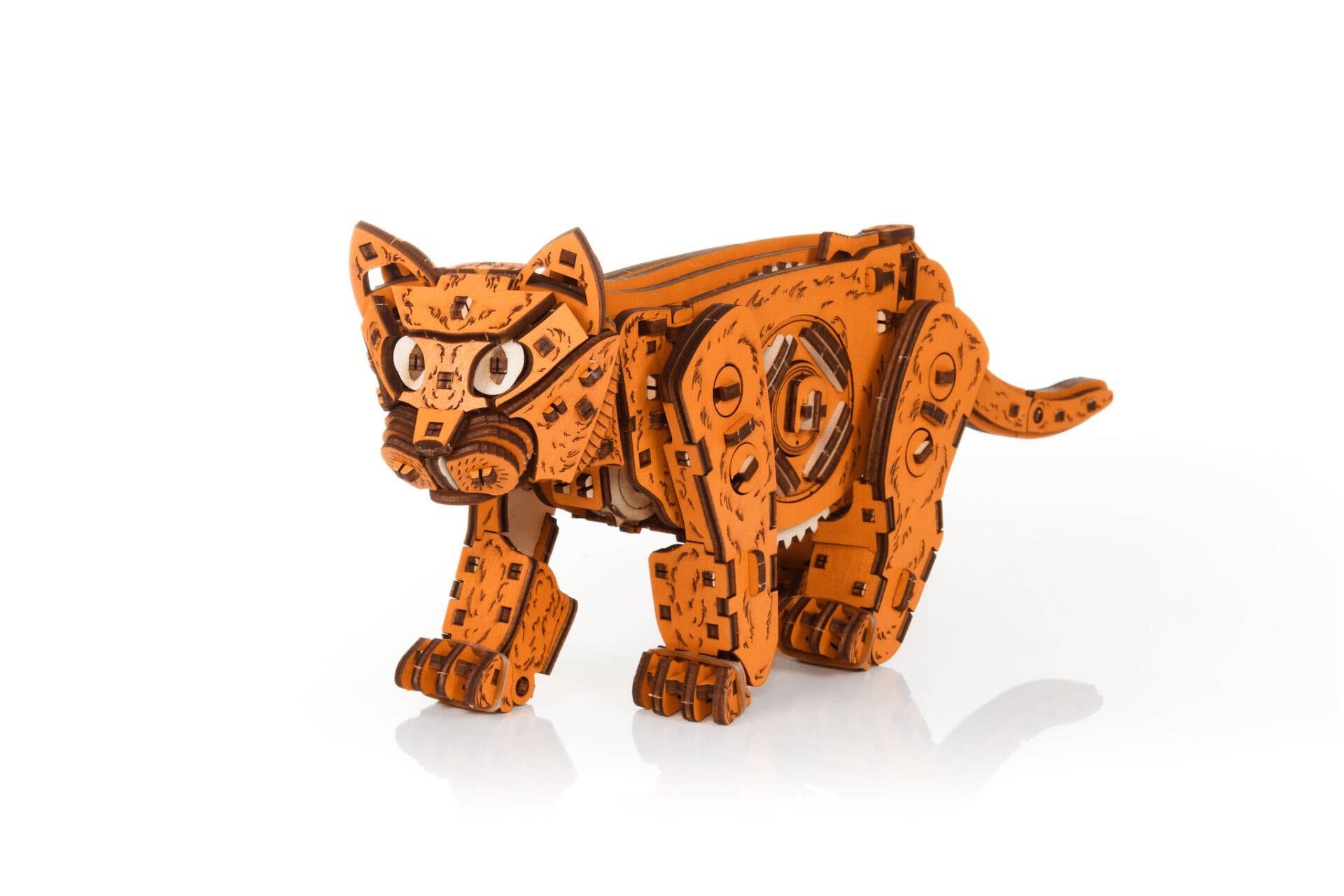 EWA Ginger Kitten Mechanical Wooden Kit with Spring Motor