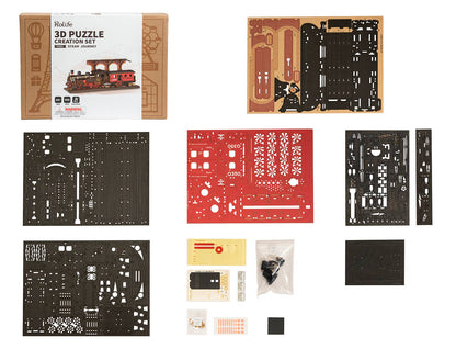 Rolife Steam Journey Train Wooden Model Kit