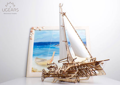 UGears Trimaran Merihobus -Wooden 3D Puzzles - DIY