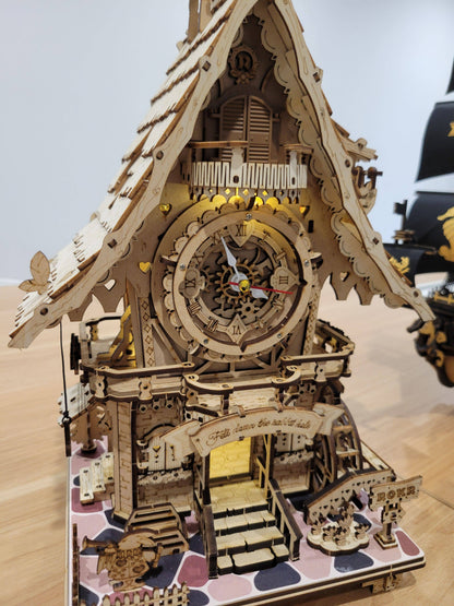 ROKR Cuckoo Clock (Natural Wood) Mechanical Kit