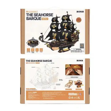 ROKR Seahorse Barque 3D Wooden Ship Puzzle
