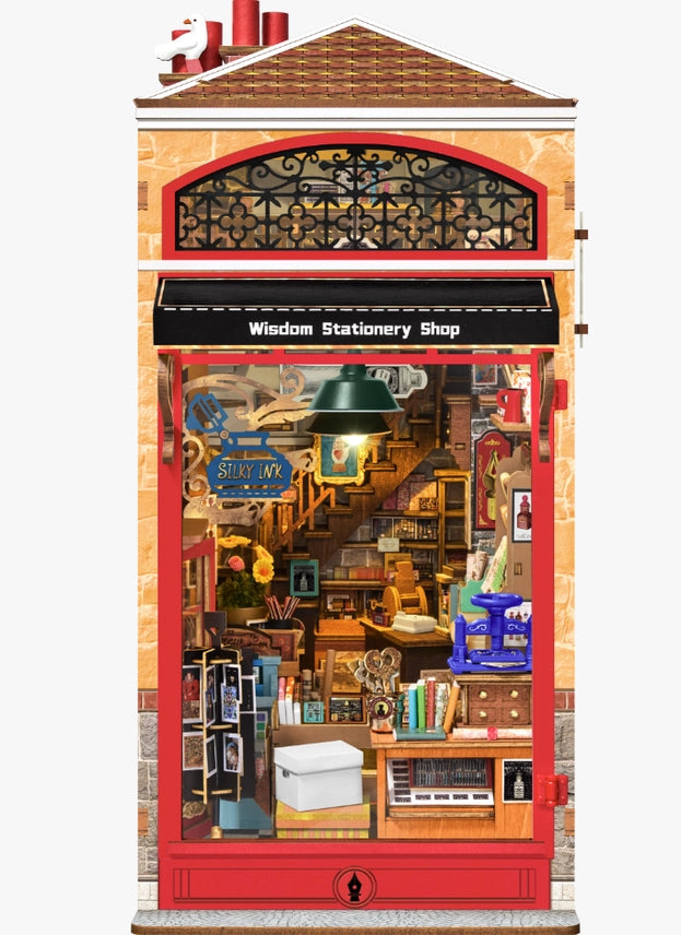 Rolife Wisdom Stationery Shop Book Nook Kit
